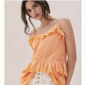 Anthropologie Mare Mare Josephine Eyelet Ruffle Top